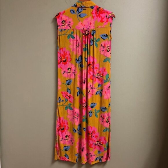 Billabong Womens Dress Size S Midi Button Floral Boho Beach Vacation Festival - Picture 6 of 13